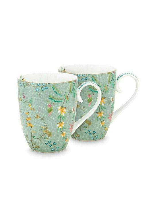 Σετ 2 PiP Studio Jolie Flowers Κούπα από Πορσελάνη 350ml