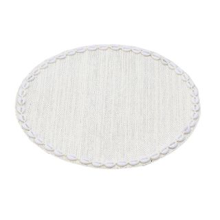 S/6 FABRIC PLACEMAT SEASHELLS WHITE D35 INART 3-60-748-0003
