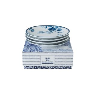 Laura Ashley-Blueprint Saucer Petit Four 4pcs in Floris and China Fleur gift box