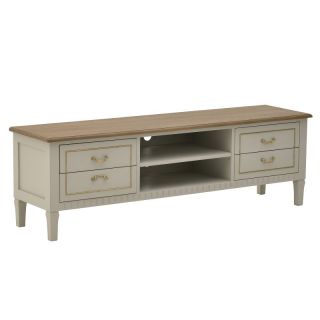 WOODEN TV STAND GREY/NATURAL 160X40X50 INART 3-50-422-0050