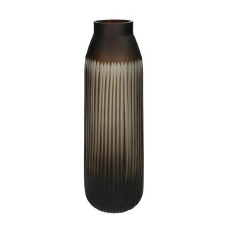 Vase Glass Brown 14x14x43cm