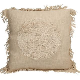 Cushion Circle Cotton Beige 45x45cm