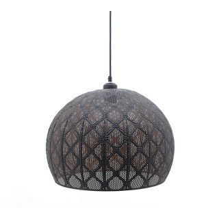 Pendant lamp metal, moroccan style, black 40x34cm
