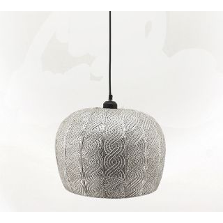 Pendant lamp metal, moroccan style,shi.silver 36x31cm
