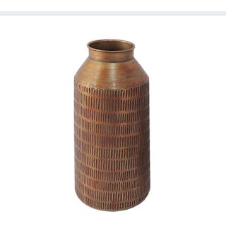 Metal Vase Brown, 39.5cm