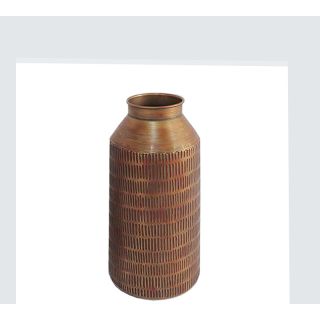 Metal Vase Brown, 32.5cm