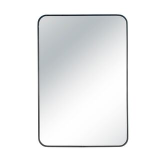 Aluminium frame mirror rounded corners,black 61x91,5c