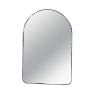 Aluminium frame mirror round  top,silver 60x90cm