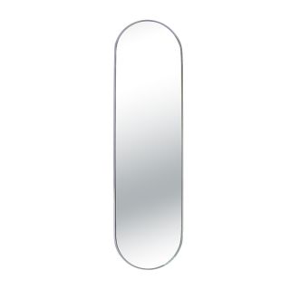 Aluminium frame mirror capsule shape,silver 40x150cm