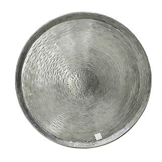 Σφυρήλατη πιατέλα αλουμινίου, γυαλιστερό ασημί ,48cm