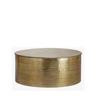 Aluminium Coffee table hammered,gold,75x31cm