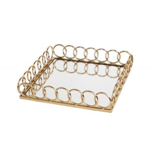 SQUARE TRAY WITH MIRROR