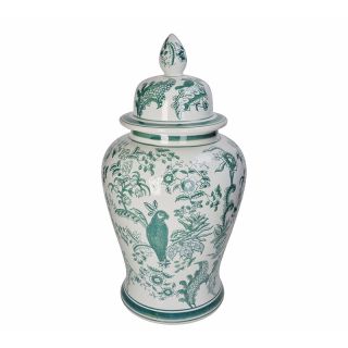 Jar Porcelain Green 31x31x61cm