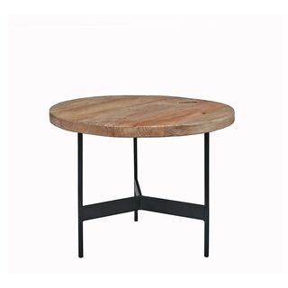 Στρογγυλό side table, μασίφ καπάκι μεταλ.βάση δ.50x39cm