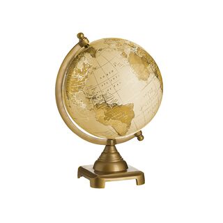 ALUMINIUM/PVC GLOBE BEIGE/GOLDEN 21X20X30 INART 3-70-206-0038