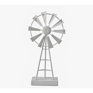 Vintage μεταλλικός ανεμόμυλος λευκό χρ.,50cm