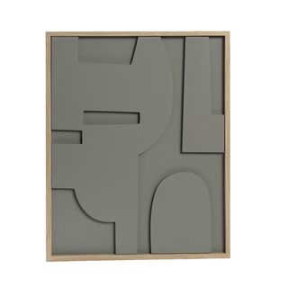 ΠΙΝΑΚΑΣ ΣΕ 3D ΚΑΜΒΑ ΓΚΡΙ PVC/MDF 50Χ40ΕΚ