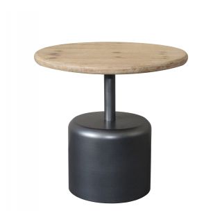 Side table ξύλο & μεταλ/κη βάση 47x44cm