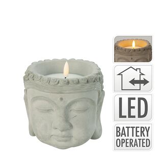 Κασπώ σχ.Βούδας με κερί LED 13cm