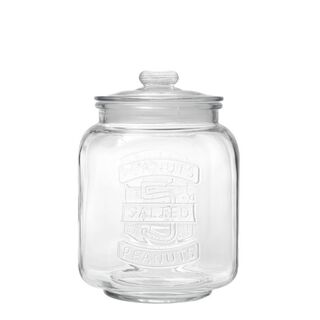 GLASS JAR WITH GLASS LID L 7LT 20,5X20,5X29,5CM