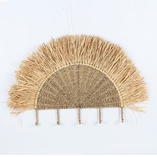 SEAGRASS AND RAFFIA GRASS WALL DECORATION 77X550CM