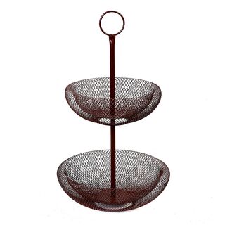 METAL 2-TIER BASKET D29CM