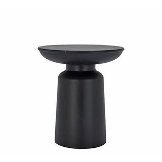 Side table/Σκαμπώ από ρητίνη σε μαύρο χρ.,43cm