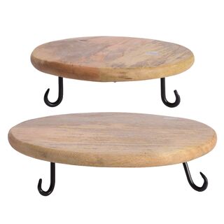 Σετ 2  ξύλινοι Δίσκοι Mangowood