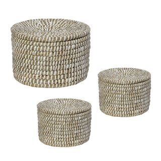 ΔΟΧΕΙΟ ΣΤΡΟΓΓ.ΜΕ ΚΑΠΑΚΙ JUTE/PLASTIC  ΣΕΤ/3 35X25/30X21/25X17EK