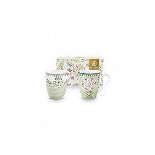 PiP Studio Κούπα από Πορσελάνη Lily and Lotus 350ml 2τμχ