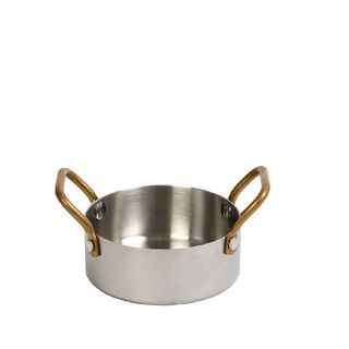 SHINY SS ΚΑΤΣΑΡΟΛΑΚΙ ΜΕ 2 ΛΑΒΕΣ 3-PLY SS18/10-SS18/0 500ML D: 12 H: 5CM