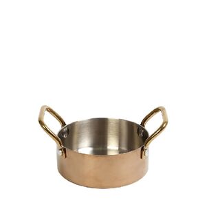 SHINY COPPER ΚΑΤΣΑΡΟΛΑΚΙ ΜΕ 2 ΛΑΒΕΣ 3-PLY SS18/10-SS18/0 300ML D: 10 H: 5CM