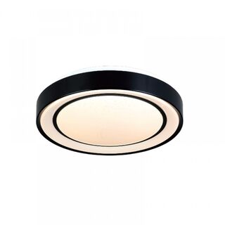 Πλαφονιέρα οροφής LED 27W 3CCT από μαύρο μέταλλο και ακρυλικό D:40cm