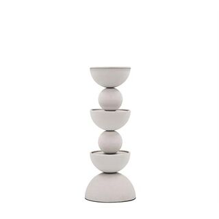 Minimal μεταλλικό κηροπήγιο sandy white,32cm
