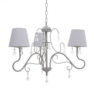 METAL CEILING LAMP IN ANTIQUE WHITE COLOR W/3 LIGHTS 50Χ45/100 INART 3-10-716-0005