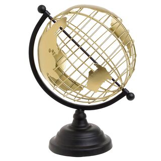 METAL GLOBE BLACK/GOLD 23Χ20Χ32 INART 3-70-874-0038