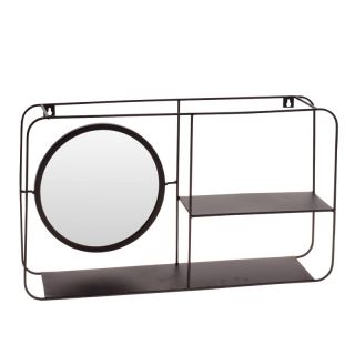 Wall rack, shelf with mirror, 31,5x55cm