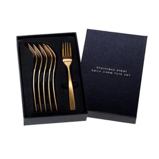 Sweet fork 6pcs Durable Gold Matt