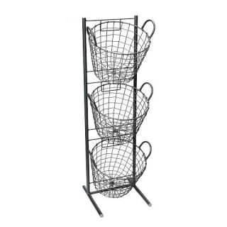 METAL STAND WITH 3 BASKETS 90CM