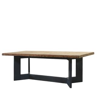 Τραπέζι τραπεζαρίας (καπάκι 6cm) μαύρη βάση,220x100x76cm