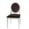 Dining Chair Black velvet / White Glossy frame