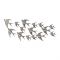 METAL WALL DECO BIRDS SILVER 120Χ3Χ50 INART 3-70-120-0051