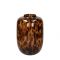Vase Leopard Glass Brown 24x24x34cm
