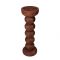 Candle Stick Polyresin Brown 10x10x30.5cm