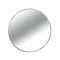 Aluminium frame round mirror, silver d.60cm