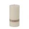Κερί κορμός 7x14cm, ρουστίκ, λευκό