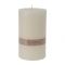 Κερί κορμός 9x15cm, ρουστίκ, λευκό