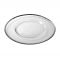 GLASS CHARGER PLATE CLEAR WITH SILVER RIM 33CM