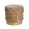 UPHOLSTERED WOODEN POUF 40X40X40ΕΚ