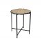 CATTAIL ROPE/METAL SIDE TABLE H45CM